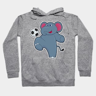 Elephant as Soccer player with Soccer ball Hoodie